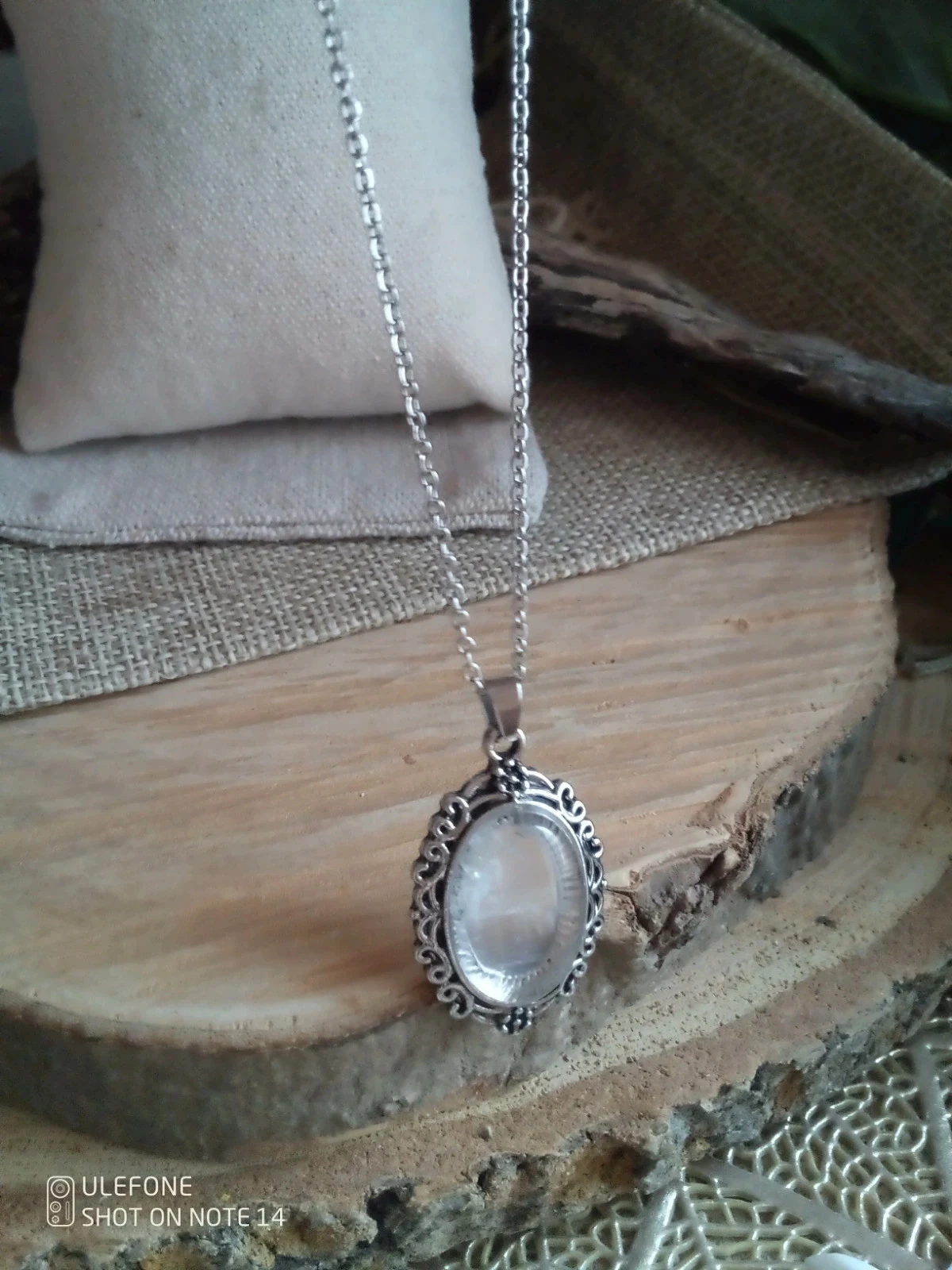 Collier pendentif cristal de roche – photo 3